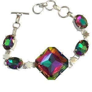 Mystic Topaz & Stars Gemstone Bracelet
